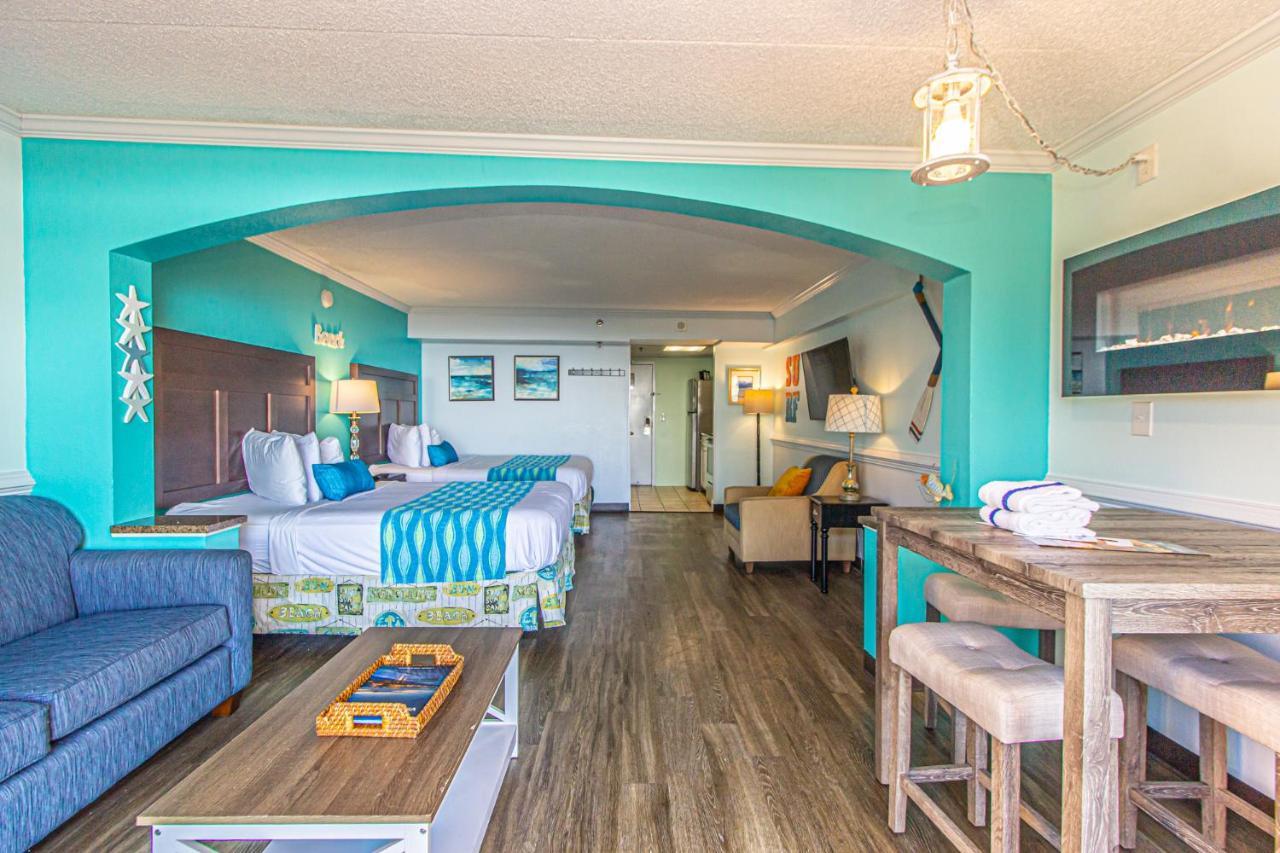 Oversized Ocean View Queen Suite With Beautiful Fireplace And Accents - Sleeps 4 Guests! 미를 비치 외부 사진