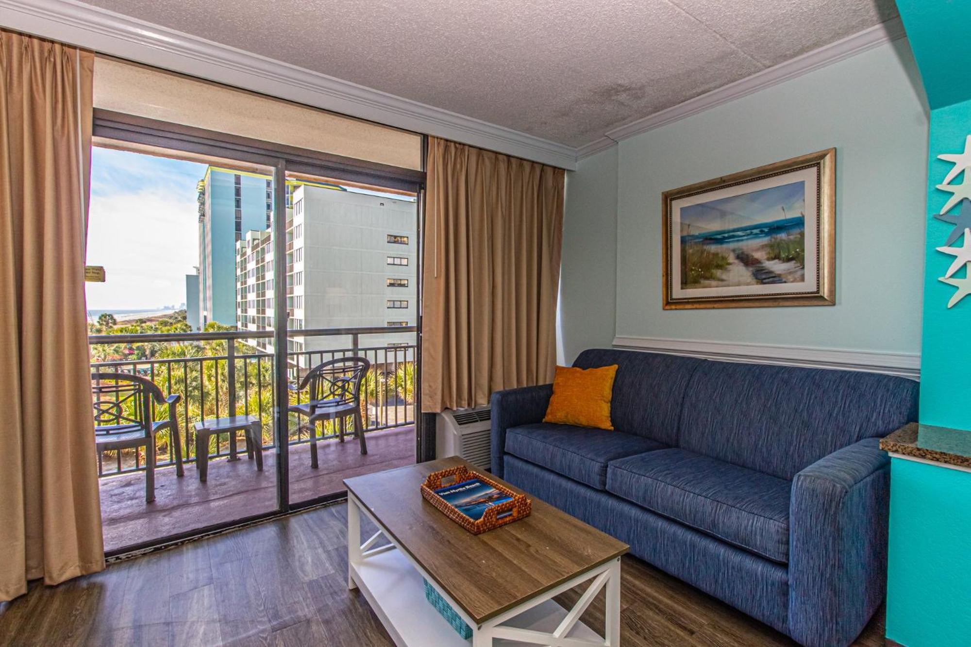 Oversized Ocean View Queen Suite With Beautiful Fireplace And Accents - Sleeps 4 Guests! 미를 비치 객실 사진